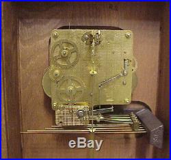Large Howard Miller Oak Wall Clock Model 612-533 Regulator Westminster Chime