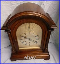 Large Impressive Gustav Becker Westminster Chimes Bracket Clock, Oak Case