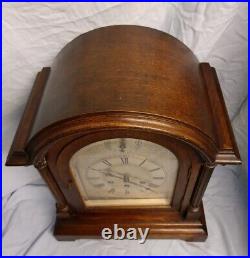 Large Impressive Gustav Becker Westminster Chimes Bracket Clock, Oak Case