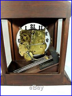 Large Junghans Mantle Clock Visible Works (W200) Westminster Chimes with Key