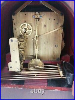 Large Vintage Westminster Chime Mantle Clock Working