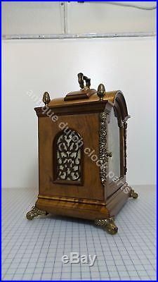 Large Walnut Warmink Westminster Chime Table Clock