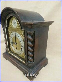 Large Westminster Chime 8 Day Bracket Clock For Spares Or Repair