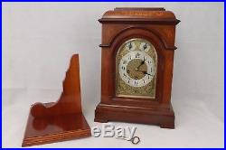 Large Working Antique Junghans Westminster Chime Mantel Clock with Bracket & Key