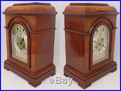 Large Working Antique Junghans Westminster Chime Mantel Clock with Bracket & Key