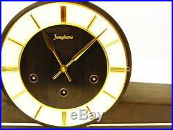Later Art Deco Westminster Chiming Mantel Clock From Junghans Germany Of 50's