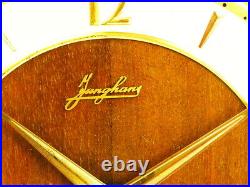 Later Art Deco Westminster Chiming Mantel Clock Junghans Black Forest Germany