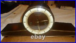 Later Art Deco Westminster Chiming Mantel Clock Kienzle Black Forest Germany