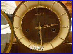 Later Art Deco Westminster Chiming Mantel Clock Kienzle Black Forest Germany