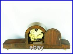 Later Art Deco Westminster Chiming Mantel Clock Kienzle Black Forest Germany