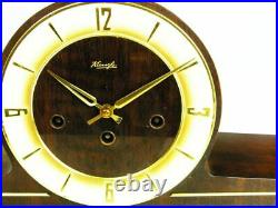 Later Art Deco Westminster Chiming Mantel Clock Kienzle Black Forest Germany