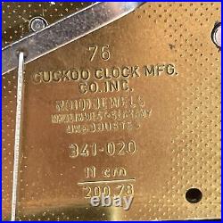 Linden Black Forest Cuckoo Clock Mfg. 3 Hole Key Wind 8-Day Mantel Clock EWC