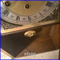 Linden Westminster chimes wall clock Tempus Fugit works! With key