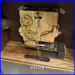 Linden Westminster chimes wall clock Tempus Fugit works! With key