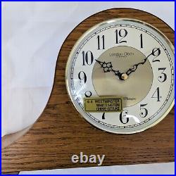 London Clock Company Oak Finish Napoleon Mantel Clock Westminster Chime