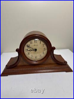 Loricron Westminster Chime Mantel Clock With Curved Wooden Case