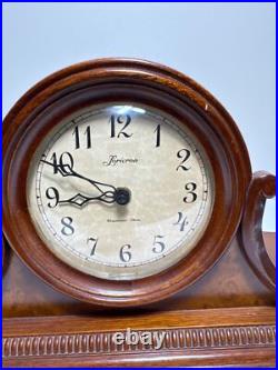 Loricron Westminster Chime Mantel Clock With Curved Wooden Case