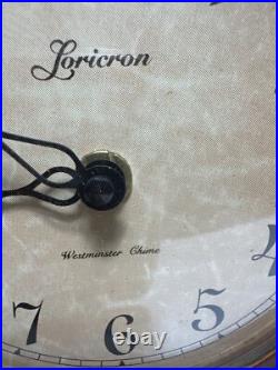 Loricron Westminster Chime Mantel Clock With Curved Wooden Case