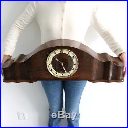 MAUTHE German Mantel Clock WESTMINSTER Chime 28.7 Inch HIGH GLOSS Vintage LARGE