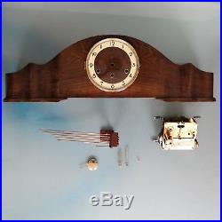 MAUTHE German Mantel Clock WESTMINSTER Chime! 28.7 Inch HIGH GLOSS Vintage LARGE