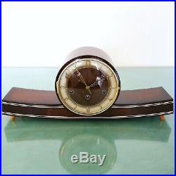 MAUTHE Mantel Vintage Clock ICONIC! 1950s WESTMINSTER! Chime HIGH GLOSS! Germany