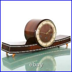MAUTHE Mantel Vintage Clock ICONIC! 1950s WESTMINSTER Chime High Gloss! Germany