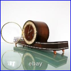 MAUTHE Mantel Vintage Clock ICONIC! 1950s WESTMINSTER Chime High Gloss! Germany