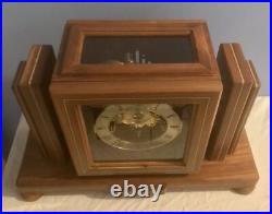 MCM Franz Hermle 352-070 SK Skeleton 4 Bell Westminster Chime 20.5 Mantel Clock