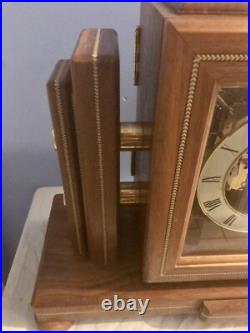 MCM Franz Hermle 352-070 SK Skeleton 4 Bell Westminster Chime 20.5 Mantel Clock