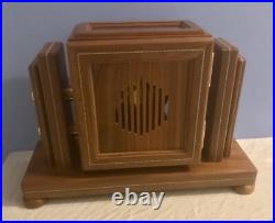 MCM Franz Hermle 352-070 SK Skeleton 4 Bell Westminster Chime 20.5 Mantel Clock