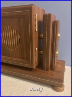 MCM Franz Hermle 352-070 SK Skeleton 4 Bell Westminster Chime 20.5 Mantel Clock