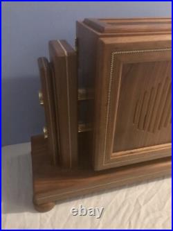 MCM Franz Hermle 352-070 SK Skeleton 4 Bell Westminster Chime 20.5 Mantel Clock