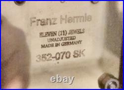 MCM Franz Hermle 352-070 SK Skeleton 4 Bell Westminster Chime 20.5 Mantel Clock