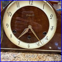 MCM Vintage Forestville Z Jewelled Chime German Mantel Clock working