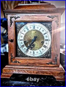 MINT Hamilton WORKING antique mantle, clock with key