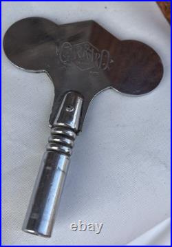 Made In England Garrard Clock With Key & Westminster Chime In Oak Case