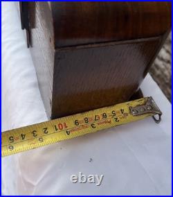 Made In England Garrard Clock With Key & Westminster Chime In Oak Case