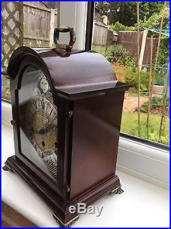 Magnificent Cherry Wood Moon Phase Hermle Westminster Chime Bracket Clock