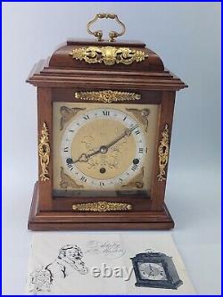 Mahogany Elliott Dual Chime Musical Bracket Clock