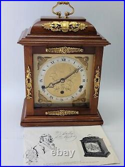 Mahogany Elliott Dual Chime Musical Bracket Clock