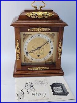 Mahogany Elliott Dual Chime Musical Bracket Clock