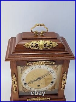 Mahogany Elliott Dual Chime Musical Bracket Clock