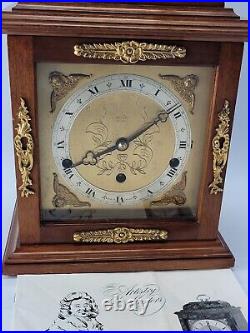 Mahogany Elliott Dual Chime Musical Bracket Clock