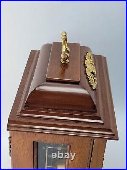 Mahogany Elliott Dual Chime Musical Bracket Clock