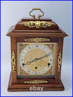 Mahogany Elliott Dual Chime Musical Bracket Clock