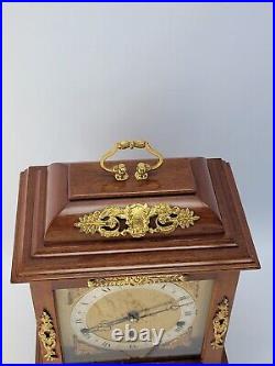 Mahogany Elliott Dual Chime Musical Bracket Clock