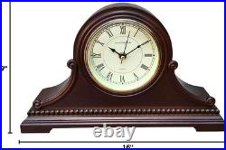 Mantel Clocks, Battery Operated, Silent Wood Mantle Clock with Westminster