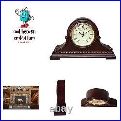 Mantel Clocks, Battery Operated, Silent Wood Mantle Clock with Westminster Ch