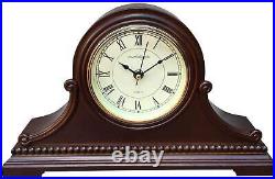 Mantel Clocks, Battery Operated, Silent Wood Mantle Clock with Westminster Ch