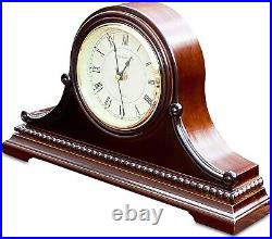 Mantel Clocks, Battery Operated, Silent Wood Mantle Clock with Westminster Ch